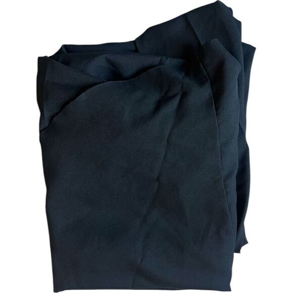 Womens LA 6” Drape Full Length Black Banquet Style Tablecloth 90 x 132 - Picture 2 of 3